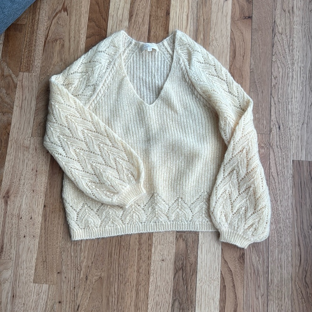 NWT Sézane Pull Diane Sweater in Citrine -  Light Yellow